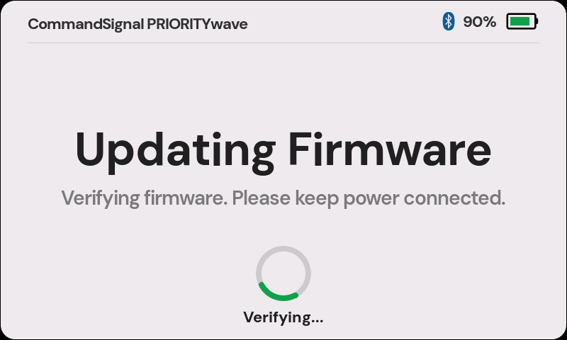 PRIORITYwave fatal error screen