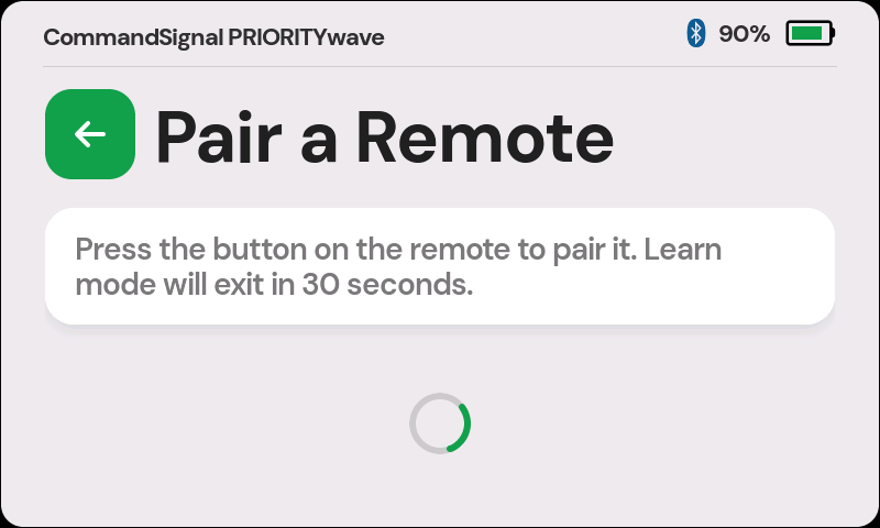 Pair a Remote screen