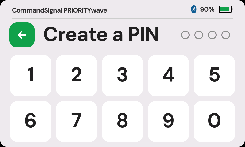 Create a PIN screen