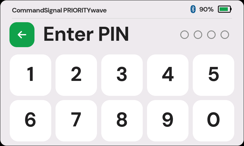 Enter PIN to unlock screen